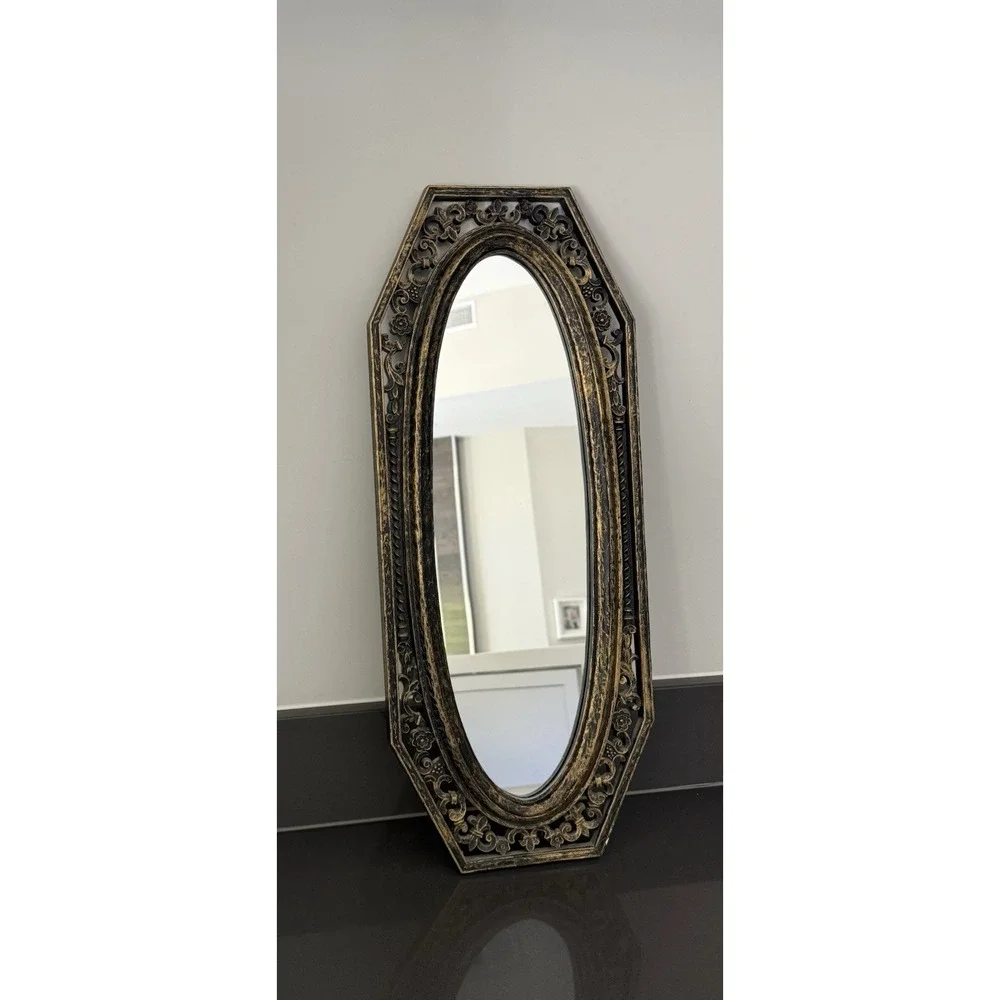 Vtg Syroco MCM Mirror #4912 Gold Ornate Hollywood Regency USA Wall Decor 22